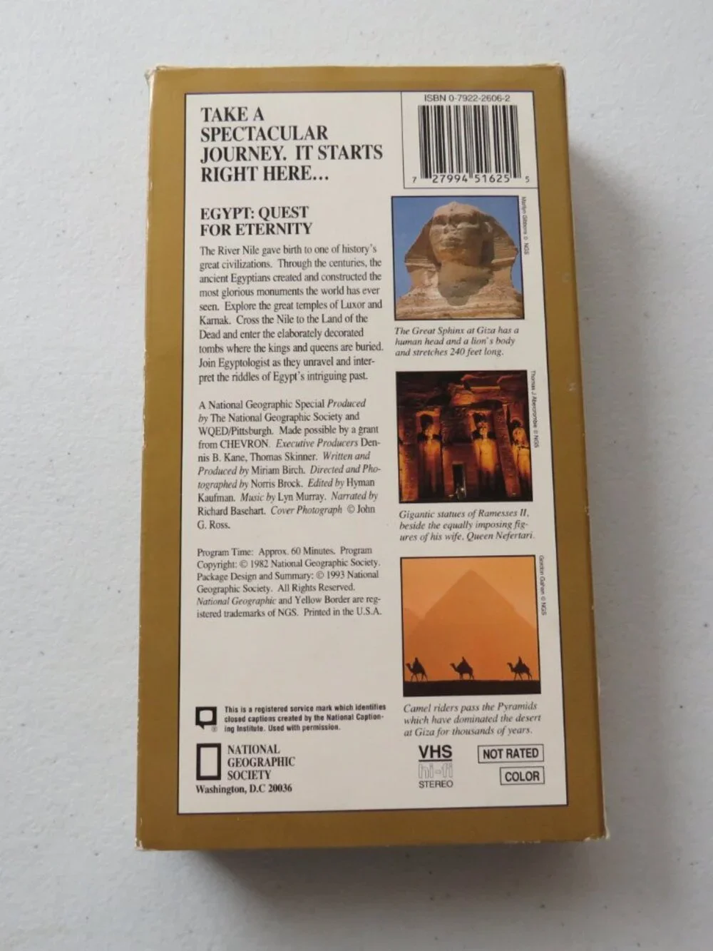 Secrets of the Titanic, Egypt: Quest for Eternity National Geographic Video VHS